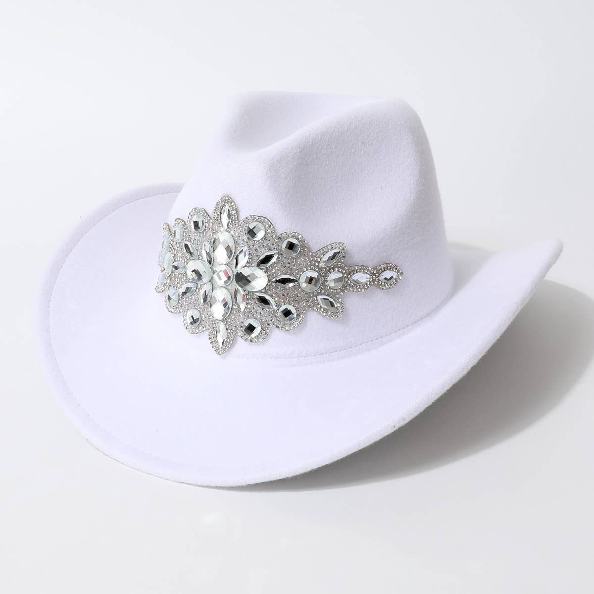 Pink Sequin Western Cowboy Hat with Rhinestones_CWAH3627