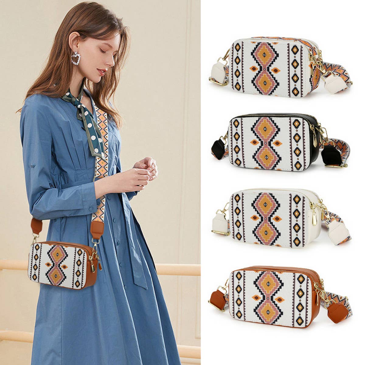 WOMEN'S PRINTED BOHEMIAN HANDBAG_CWAB2699