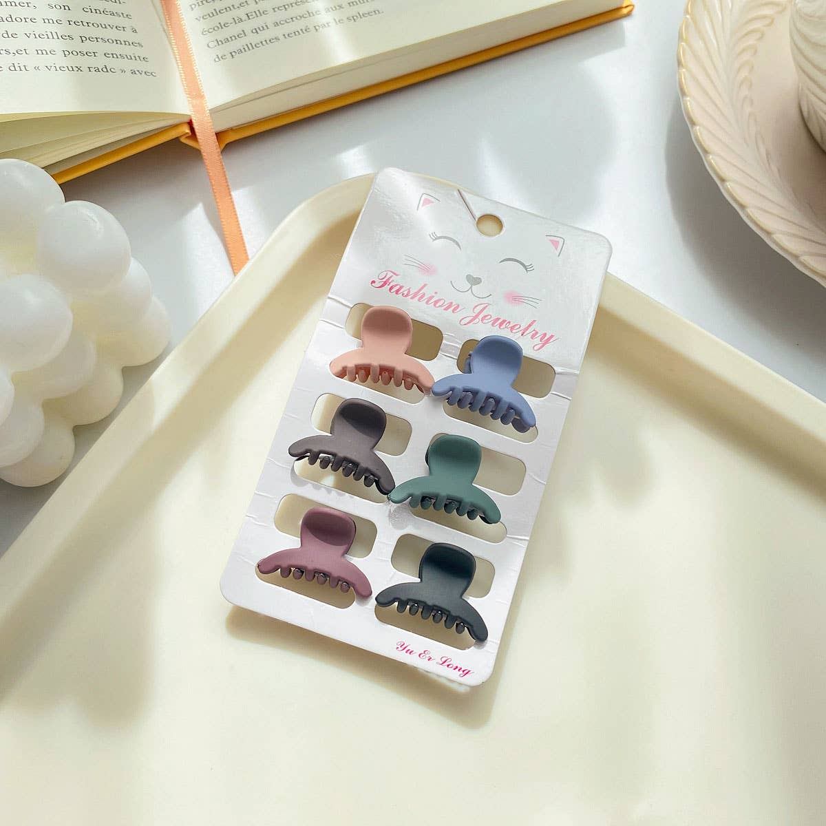 Set of 6 Small Claw Hair Clips, Simple & Chic_CWAHA0386