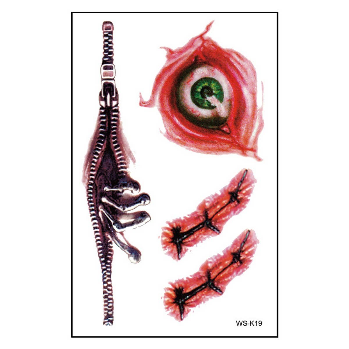 Bloody Scar Tattoos ??Halloween Party Wounds_CWMM8378