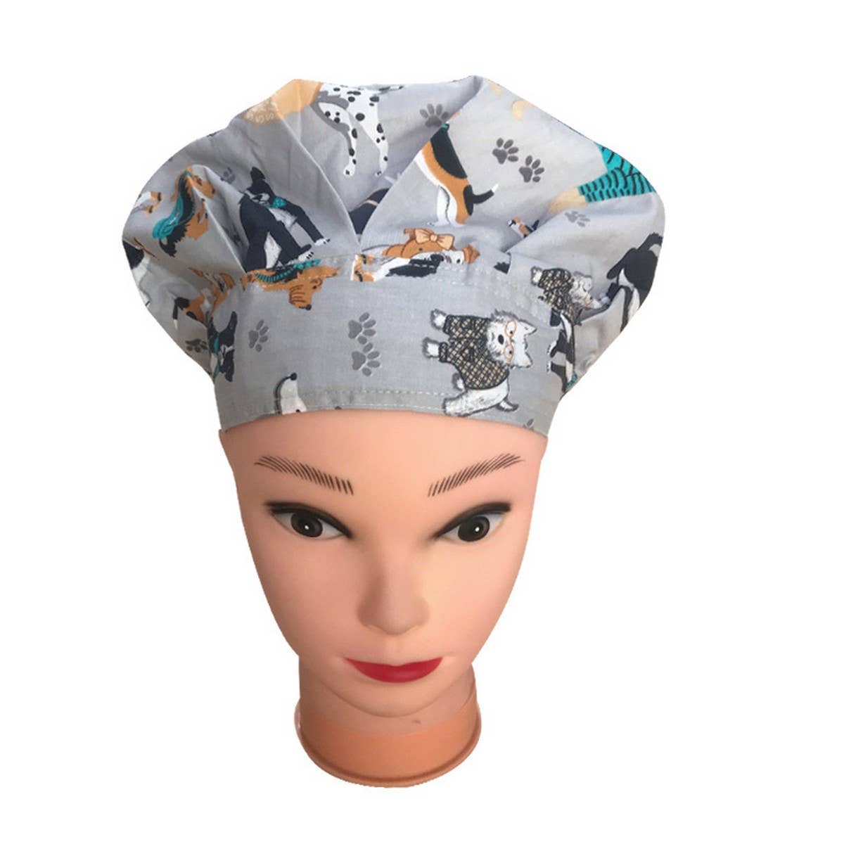 PUFF HAT PRINTED COTTON SURGICAL CAP NURSE HAT_CWAH3376