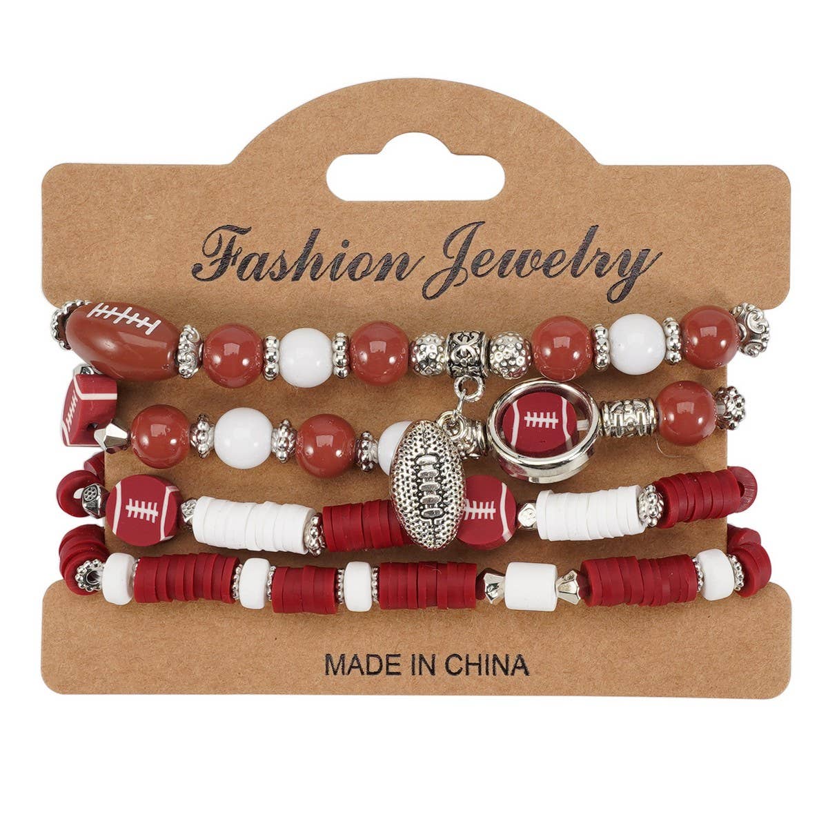CWMM10450_SPORTS CHARM BRACELET SET BASKETBALL FOOTBALL