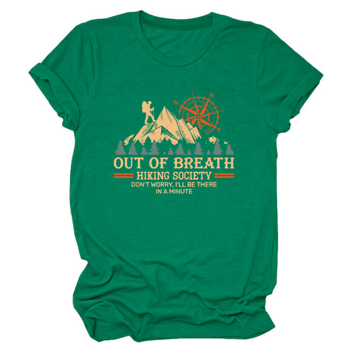Comfy Crew Neck Tee ??Hiking Quote for Women_CWTTS1523