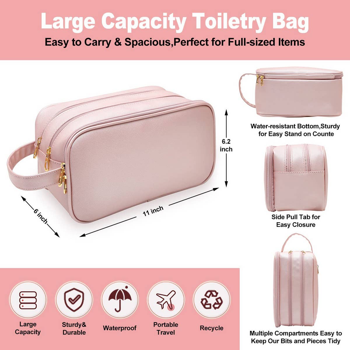PORTABLE COSMETIC BAG WATERPROOF TOILETRY BAG_CWAB2354
