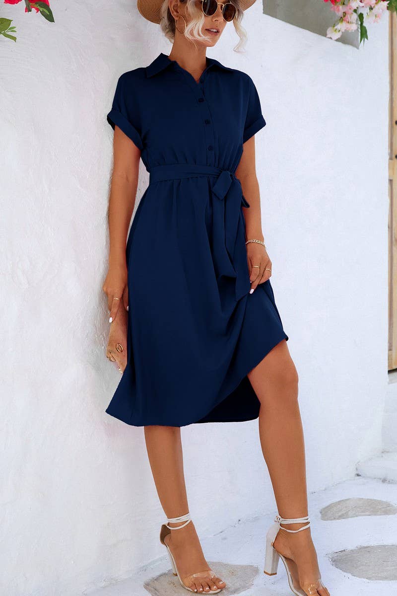 CWDSD7109_NEW SPRING AND SUMMER SHIRT LACE DRESS