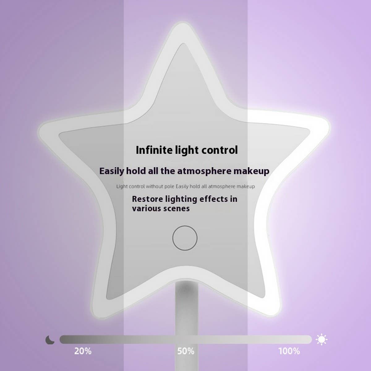 DETACHABLE DESKTOP LED MAKEUP MIRROR