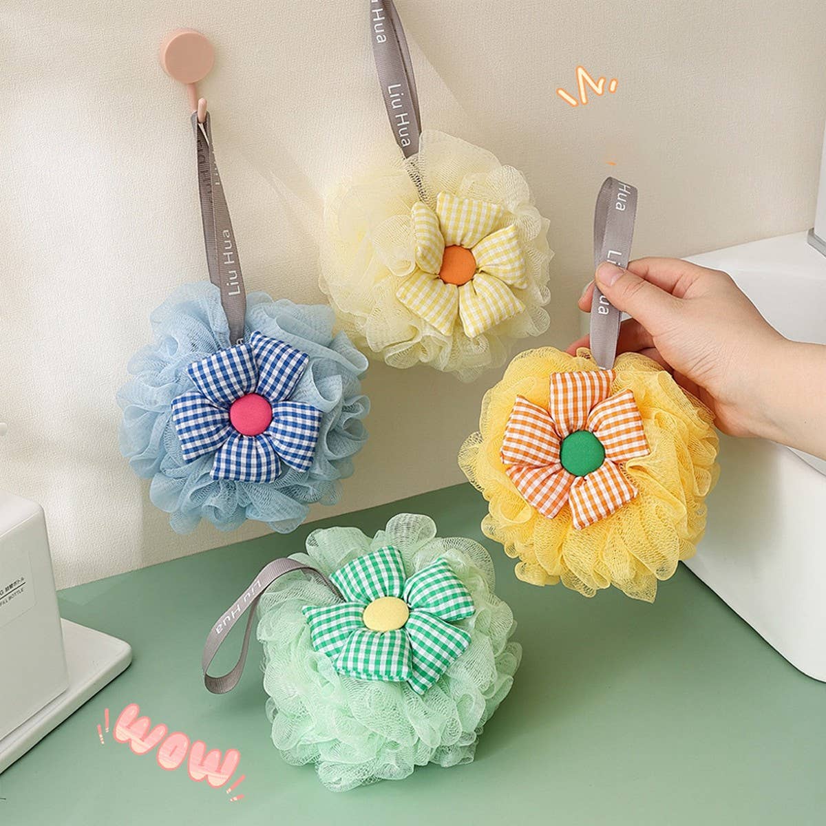 SUNFLOWER BATH BALL 50G LARGE SUPER SOFT BATH POUF