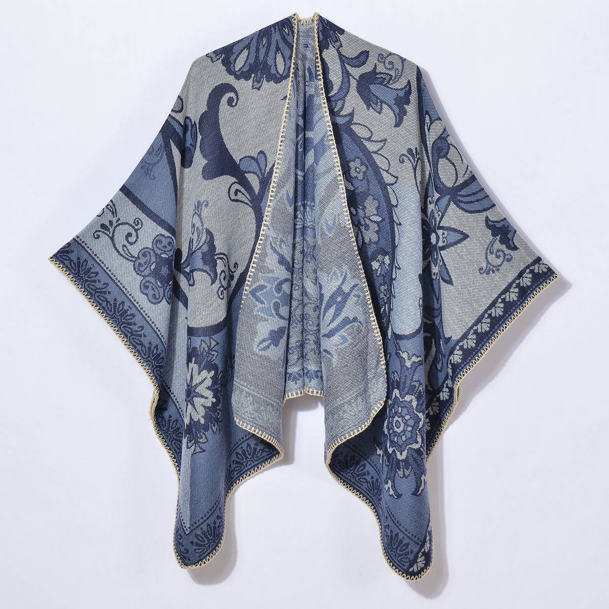 VINTAGE CASHEW PATTERN CARDIGAN SHAWL