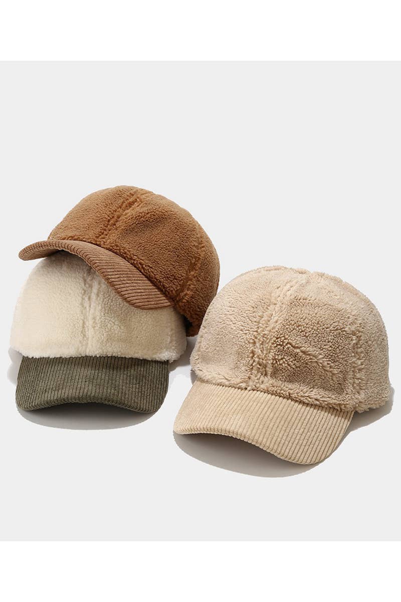 Lamb Wool Baseball Cap ? Winter Warm, Fashion CWAH0426