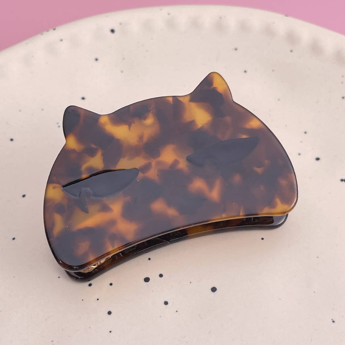 Cat Acetate Hair Claw - Cute Chic Metal Shark Clip_CWAHA0564