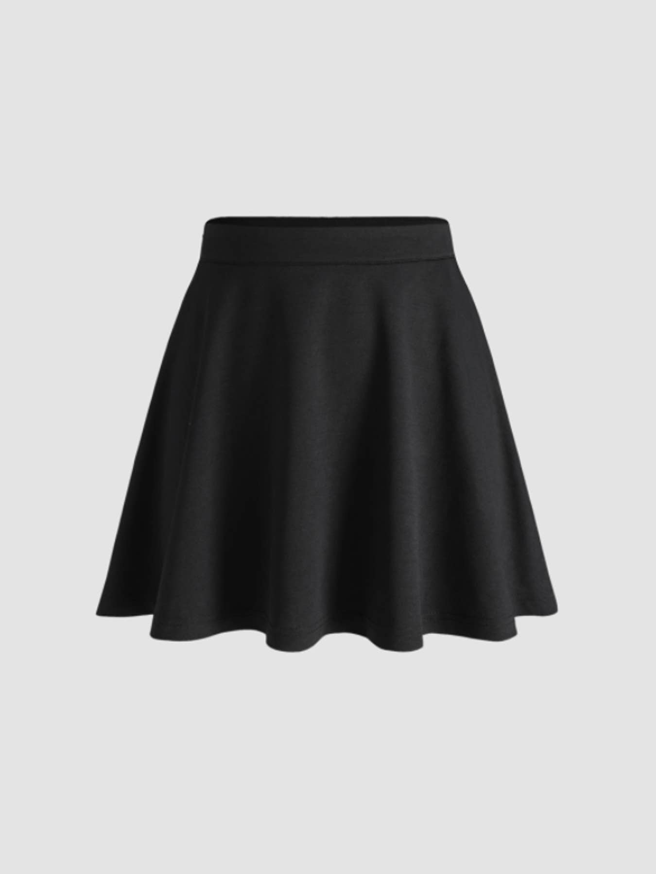 High waist Solid color A pleated tennis skirt