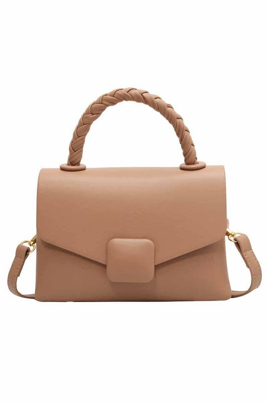 TWIST HANDLE SQUARE BUTTON BAG_CWAB0474