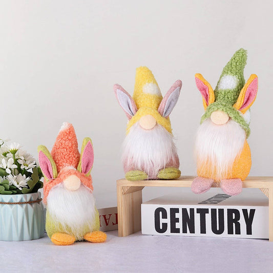 EASTER CARTOON BUNNY FACELESS DOLL ORNAMENTS