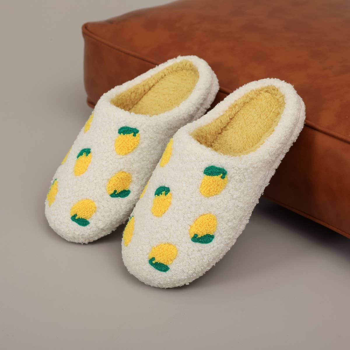 Lemon Cotton Slippers Women Winter Warm_CWSHF00224