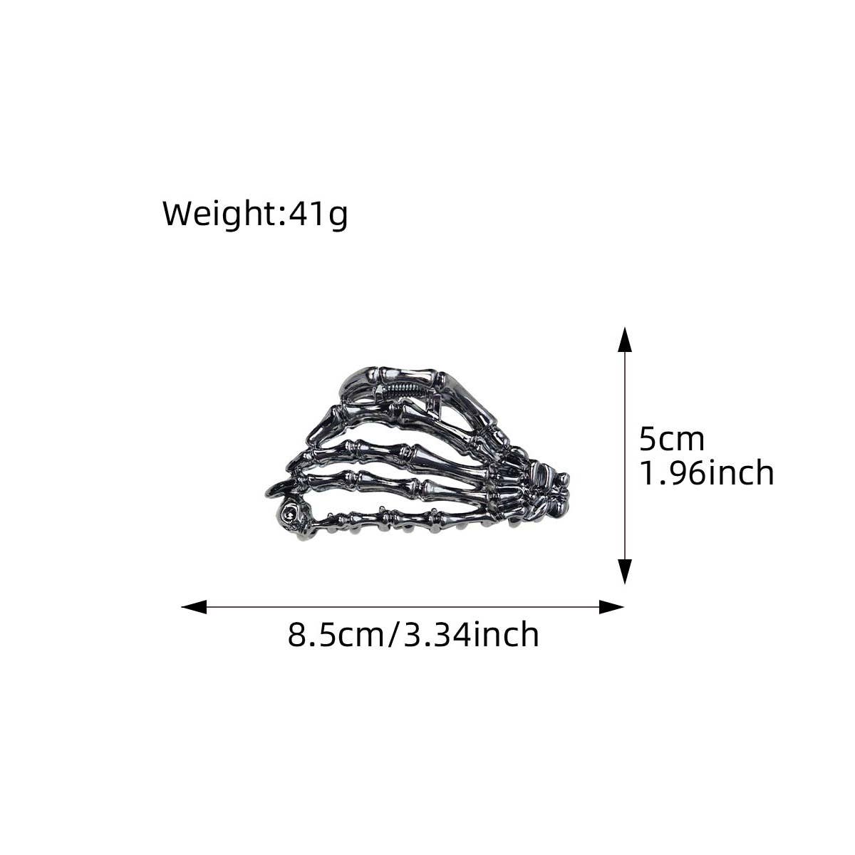 Gothic ghost hand pleated high-end alloy hairpin