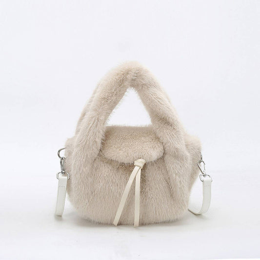Fluffy Handbag Women Plush Shoulder Crossbody Bag_CUAB00569