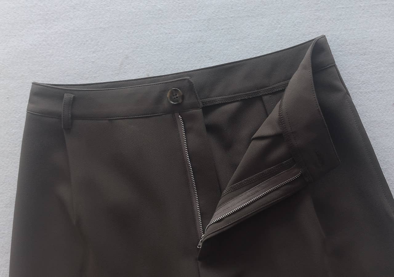 SLIMMING LOOSE STRAIGHT LEG WIDE LEG TROUSERS