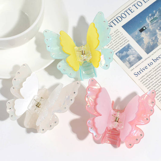 2024 NEW COLORFUL DOUBLE-LAYER BUTTERFLY CLIP_CWAHA2198