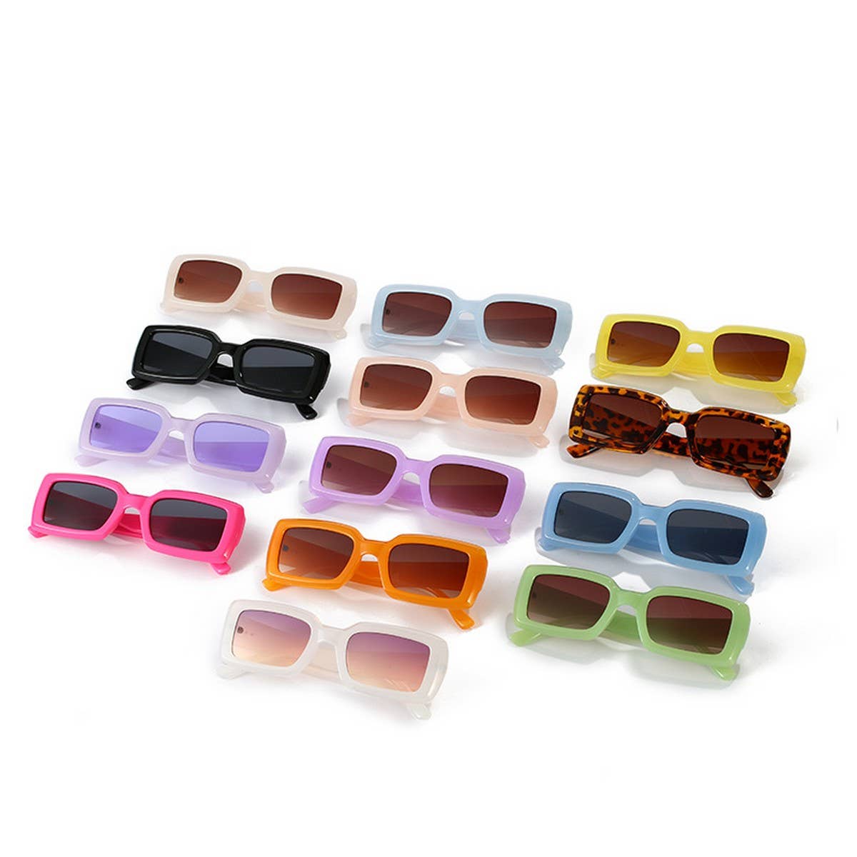 JELLY COLOR FRAME SQUARE BEACH SHADE SUNGLASSES