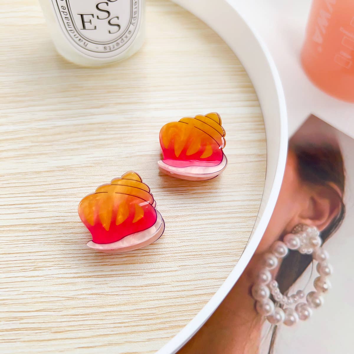 Q-version acrylic animal children's hair clips