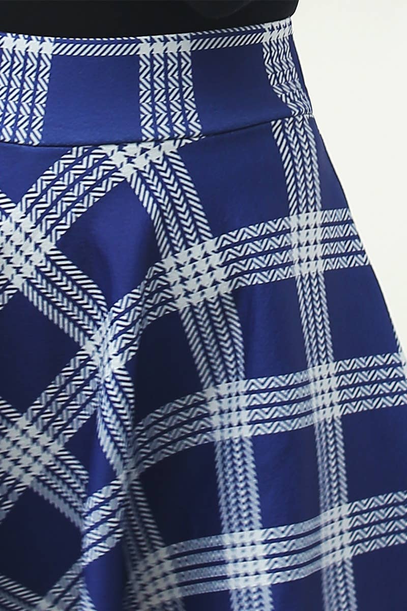 CWBSS105_High Waisted Skirt Mini A-Line Flared Skater Skirt