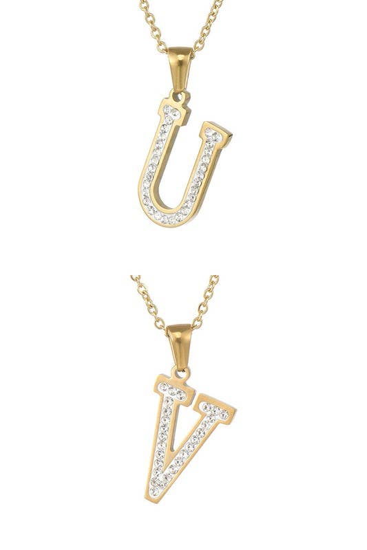 FASHION ALPHABET PENDANT CHARM NECKLACE_CWAJE219