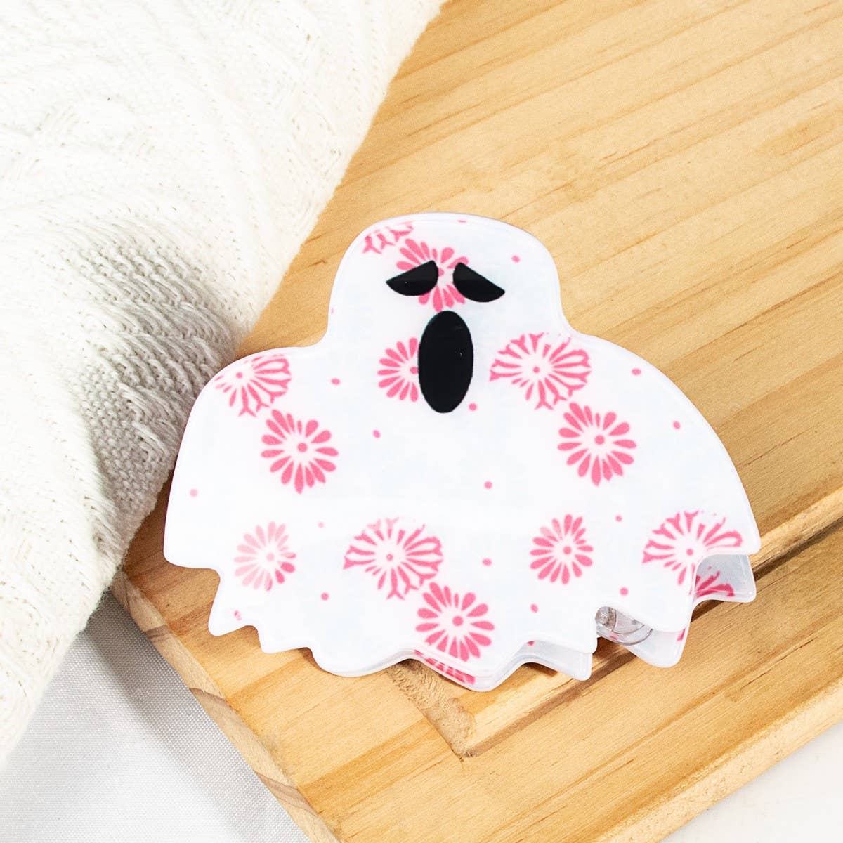 Halloween Ghost Hair Claw - Spooky Back Clip_CWAHA1451