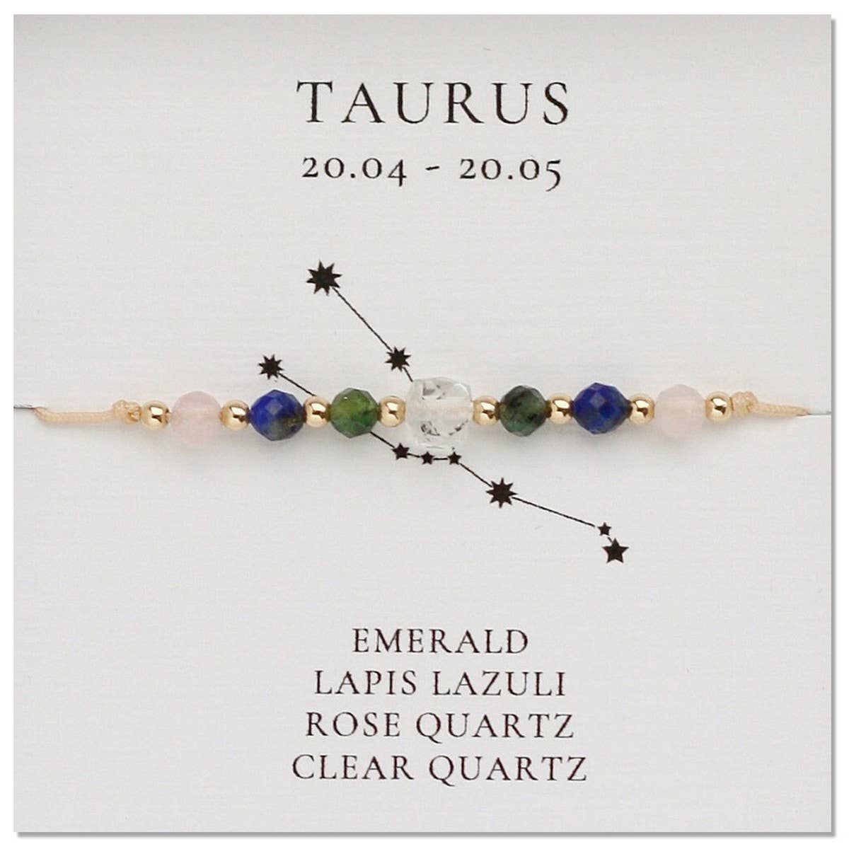 NATURAL STONE COMBINATION ZODIAC BEADED BRACELET_CWAB4627