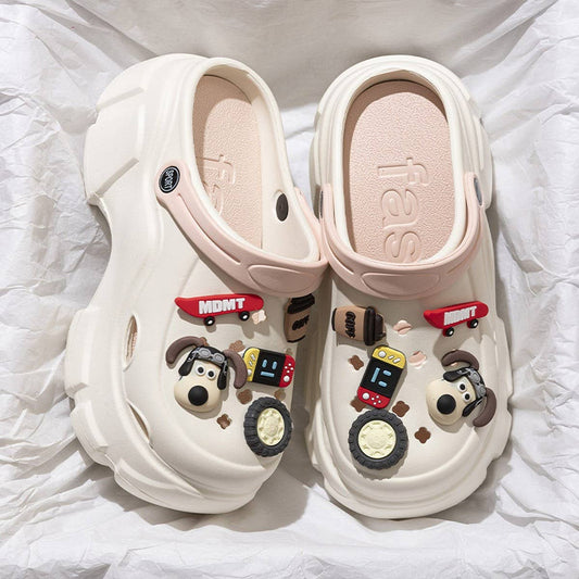 CASUAL CUTE AIRPLANE DUAL-PURPOSE HOLE SANDALS_CWSHS0815