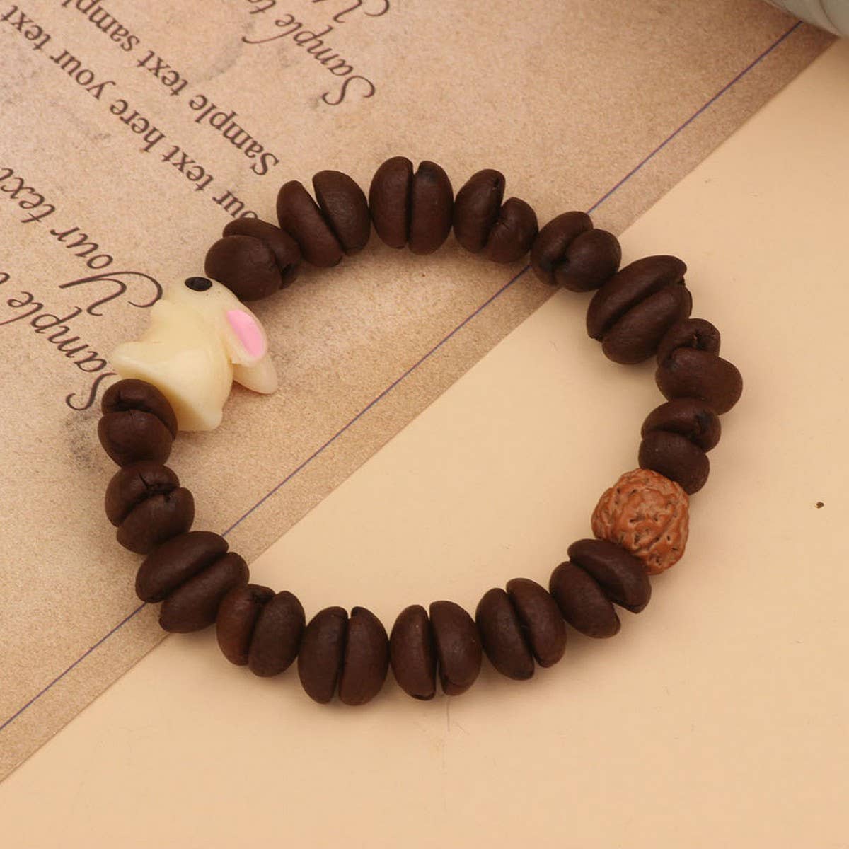 CARTOON CUTE NATURAL WOODEN BEADS BRACELET_CWAJE3976