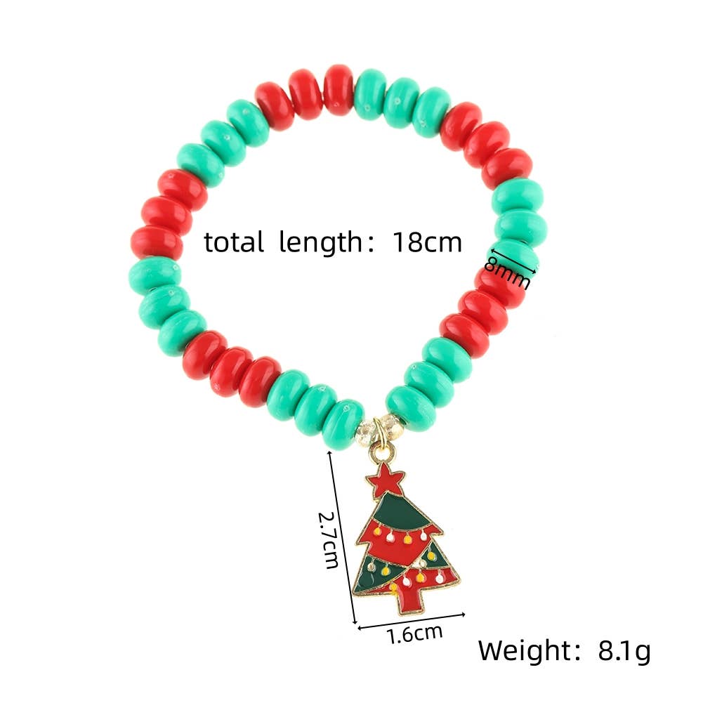 CHRISTMAS ABACUS BEADED COUPLE BEADED BRACELET