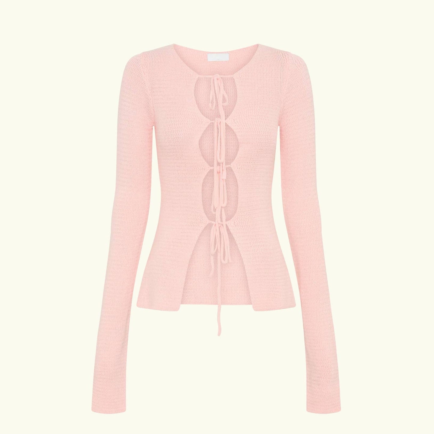 Sexy style lace-up and cut-out knitted suit