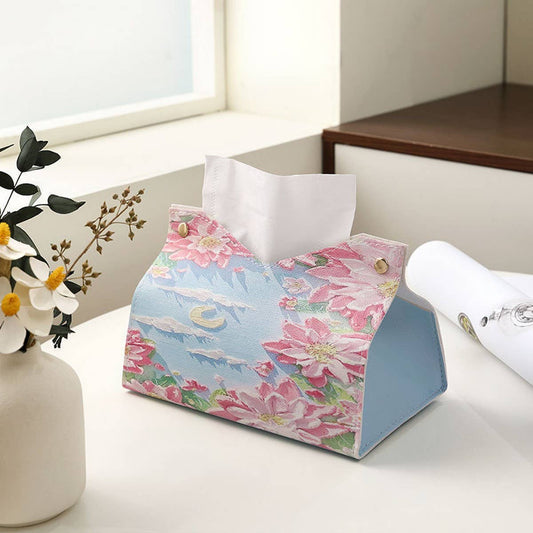 LIGHT LUXURY FOLDING OIL PAINTING STYLE TISSUE BOX