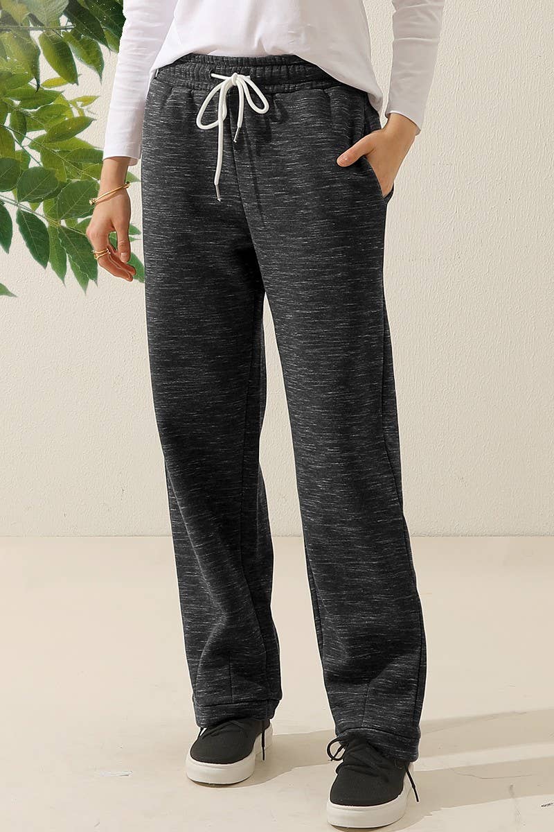 CWBLP392_HIGH WAISTED STRAIGHT WIDE LEG LONG SWEATPANTS