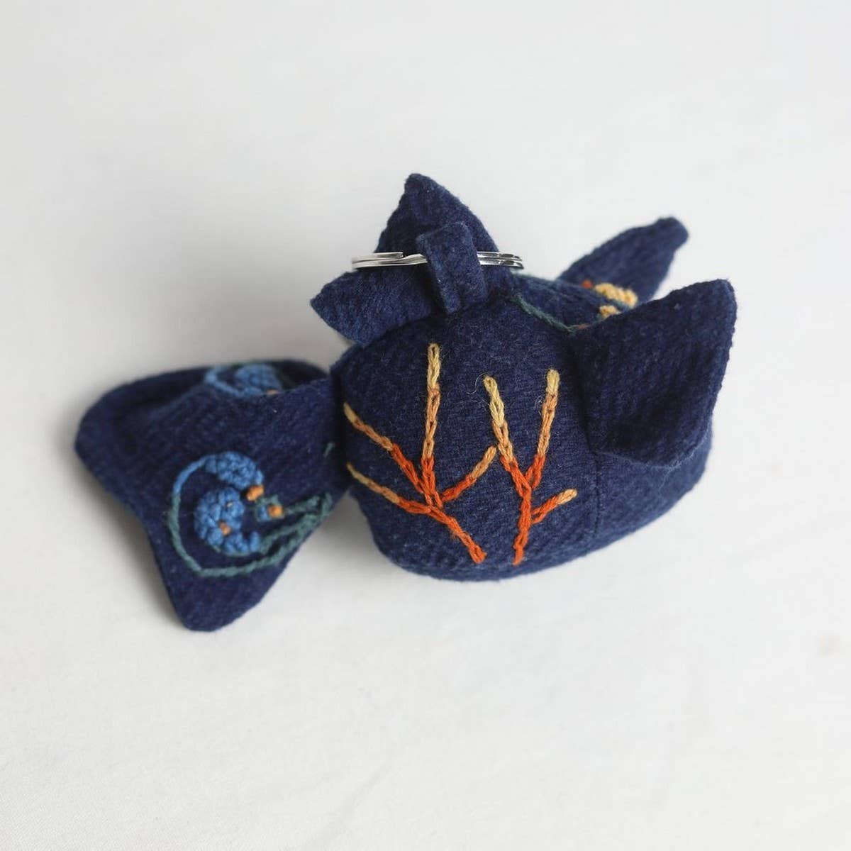 Embroidered Coral Fish Plush Charm