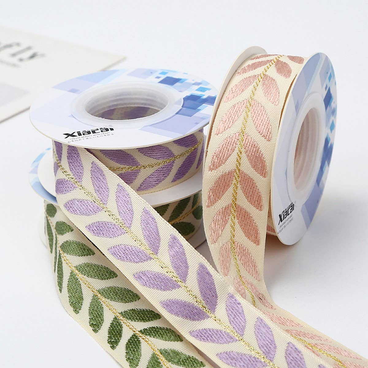 LEAF EMBROIDERY RIBBON EDGING RIBBON RIBBON