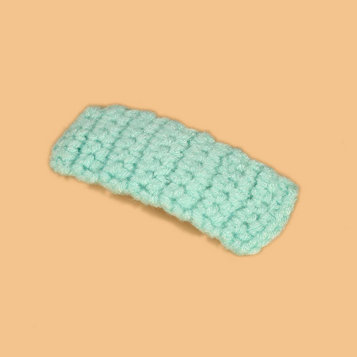 Rectangular Hair Clip, Handmade Crochet Yarn Pin_CWASC0836