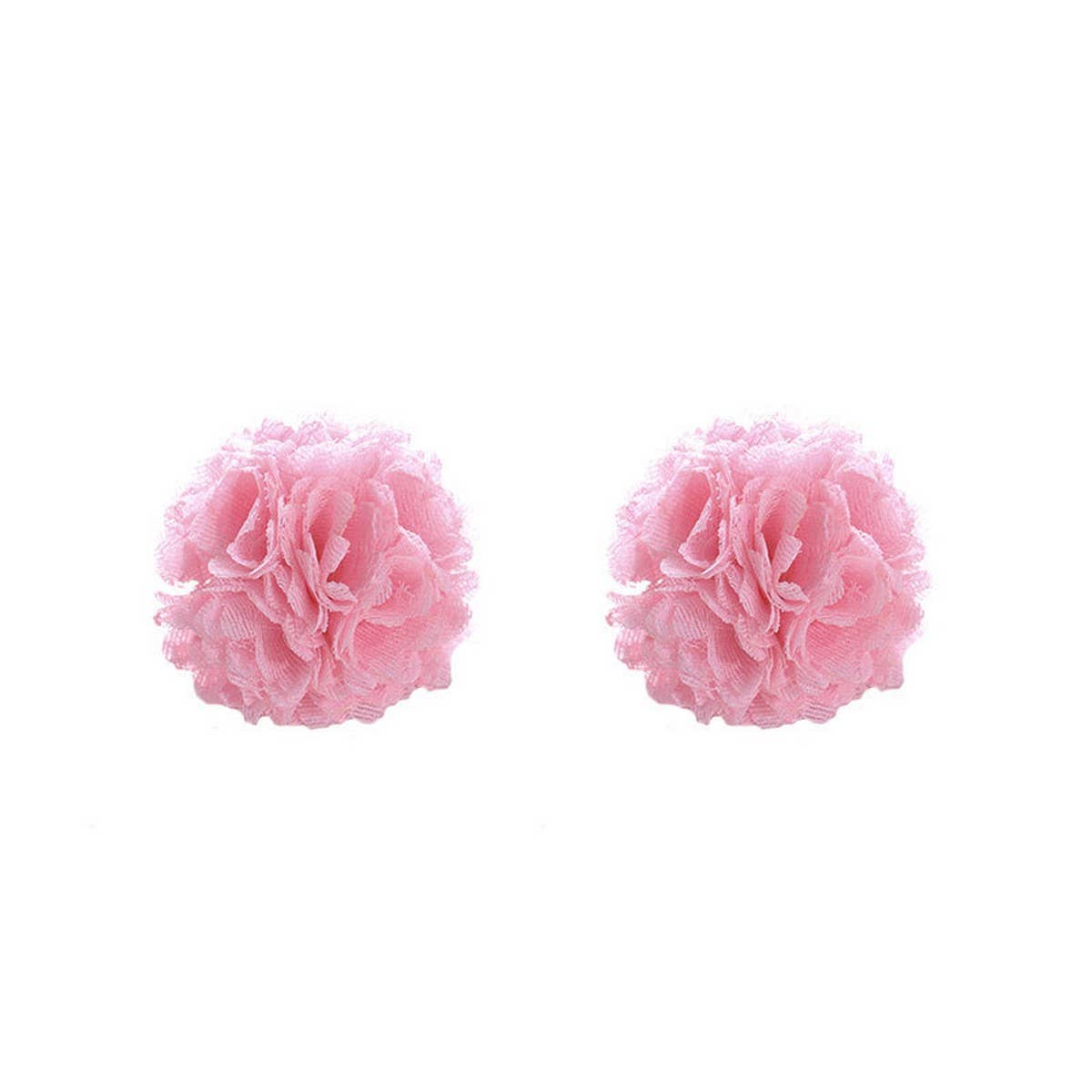 Vintage Rose Fabric Stud Earrings ? Handmade Chic