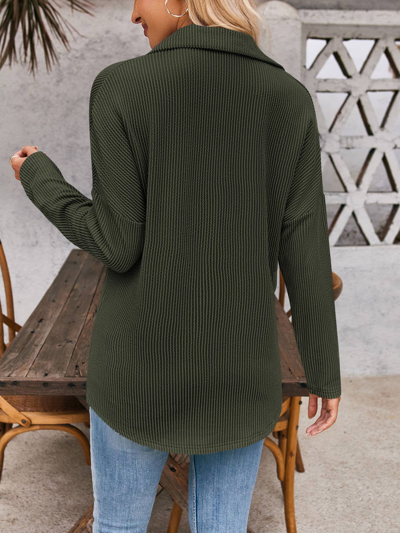 STRIPED POCKET LONG SLEEVE SHIRT CARDIGAN