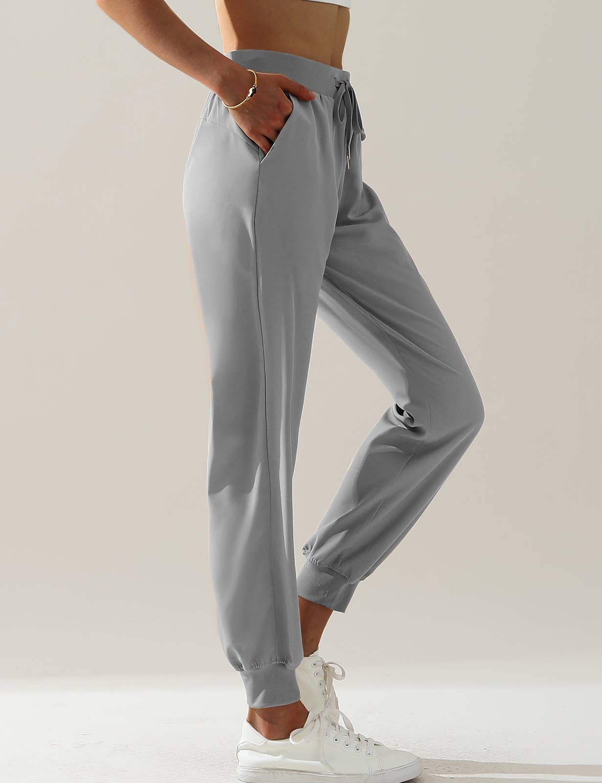 CWBLP423_Elastic Band Waist With Side Pocket Pants