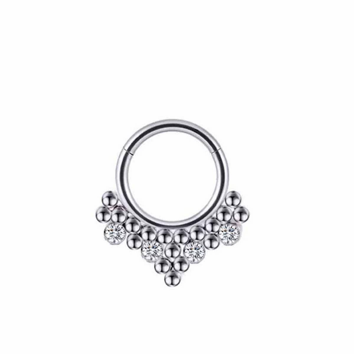 Sparkly Zircon Seamless Nose Hoop Ring_CWMM9536