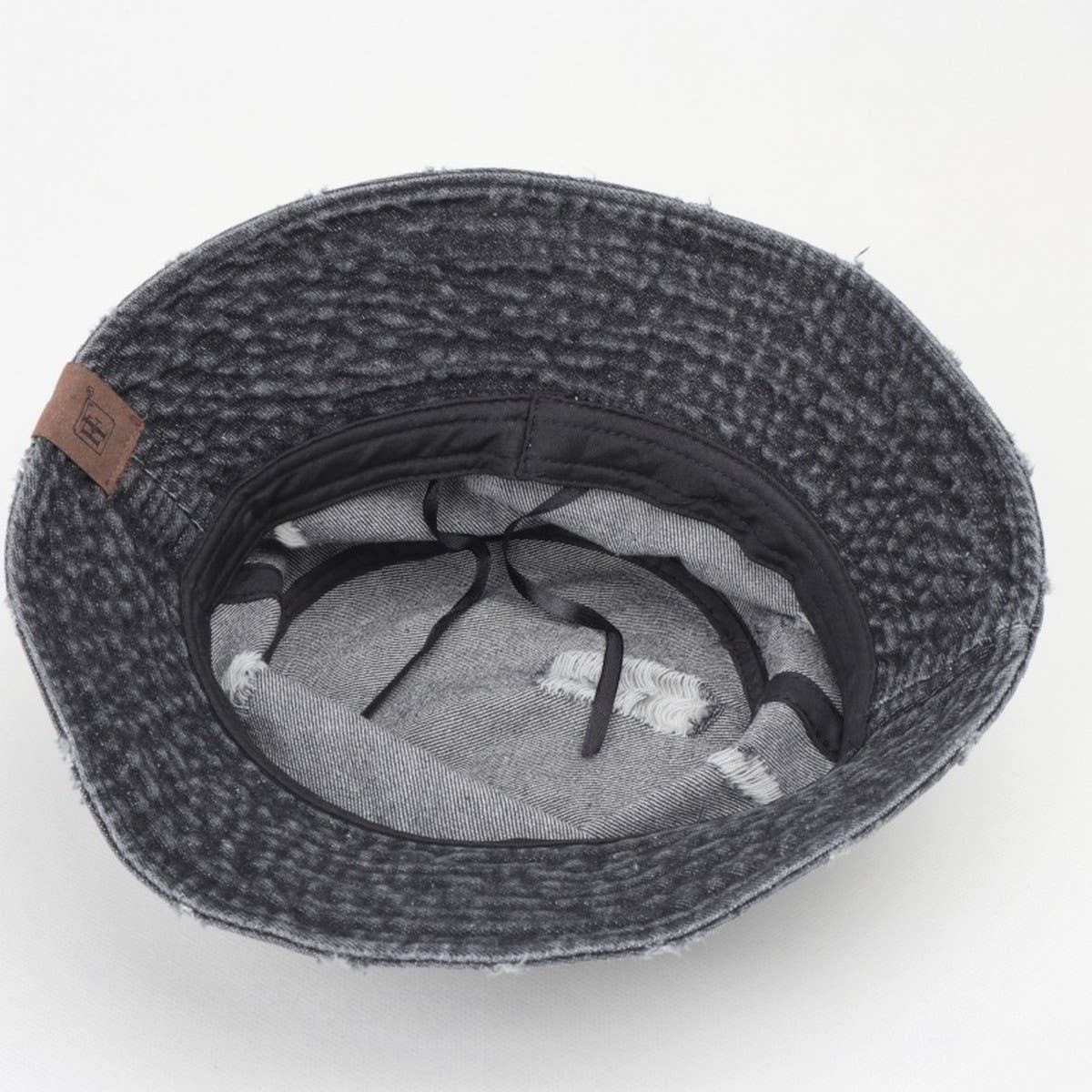 CWAH1518_WASHED VINTAGE TORN DENIM BUCKET HAT