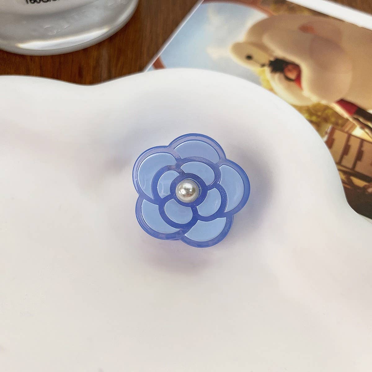 Luxury Hair Clip - Hepburn Camellia Mini Claw_CWAHA0729