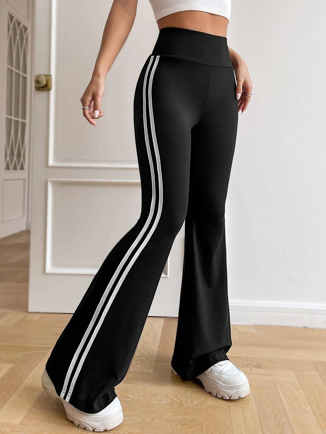 HIGH-WAISTE WIDE-LEG STRAIGHT-LEG SLIMMING PANTS