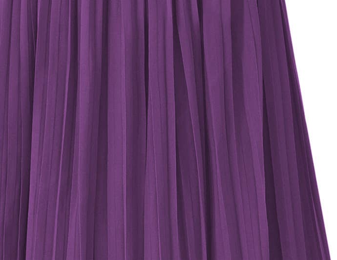 PLUS-SIZE PLEATED CHIFFON WIDE-LEG PANTS