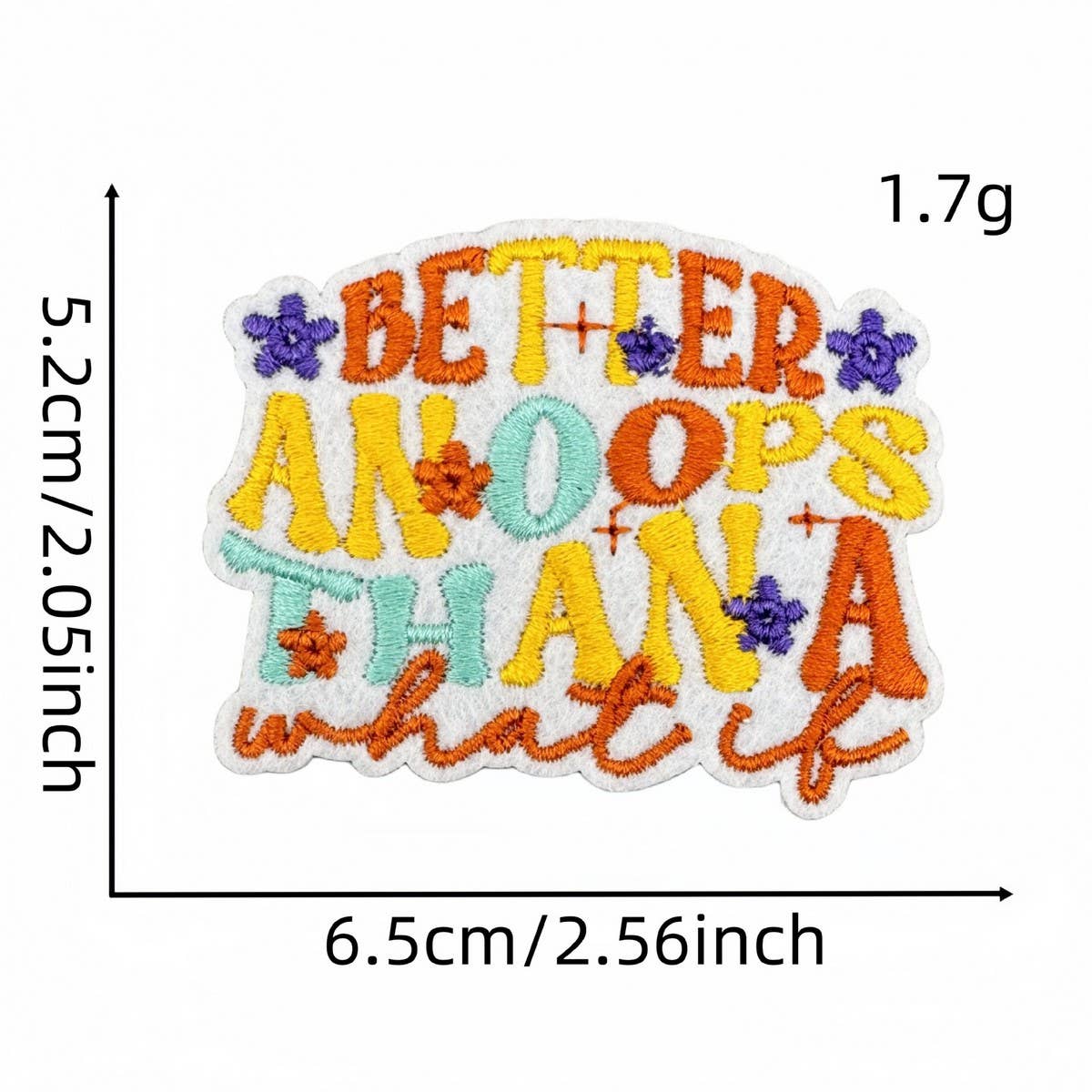 PERSONALIZED COLORFUL ENGLISH EMBROIDERY PATCH_CWMM4029