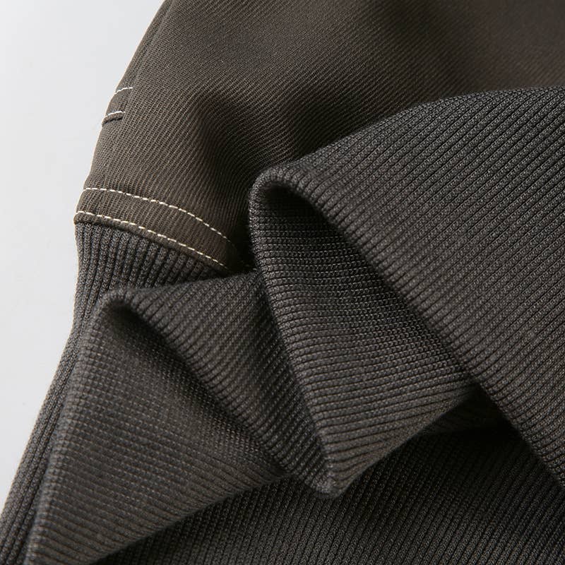 Zipper collar design feeling short jacket