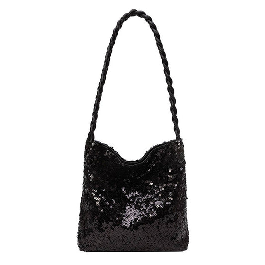 Fashionable sequined single-shoulder bag