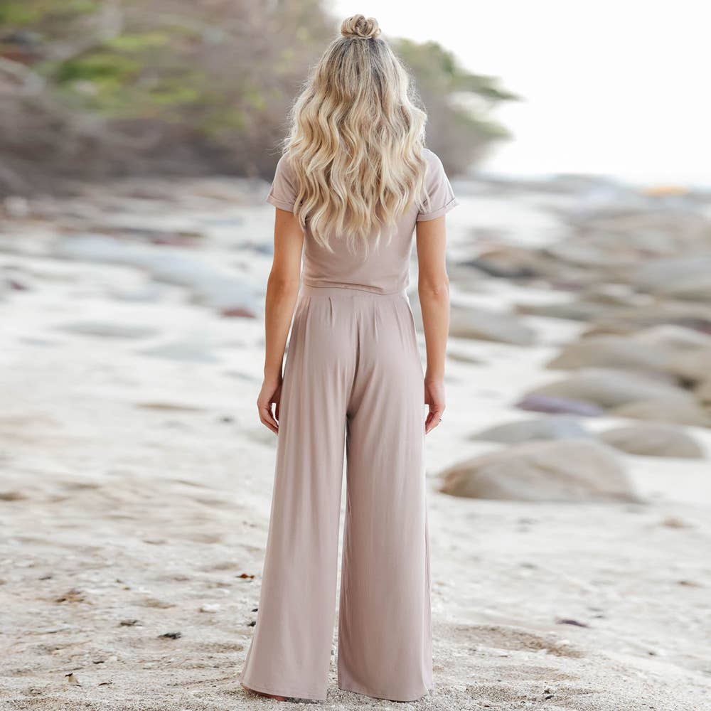 Two-piece short-sleeved T-shirt long pants set