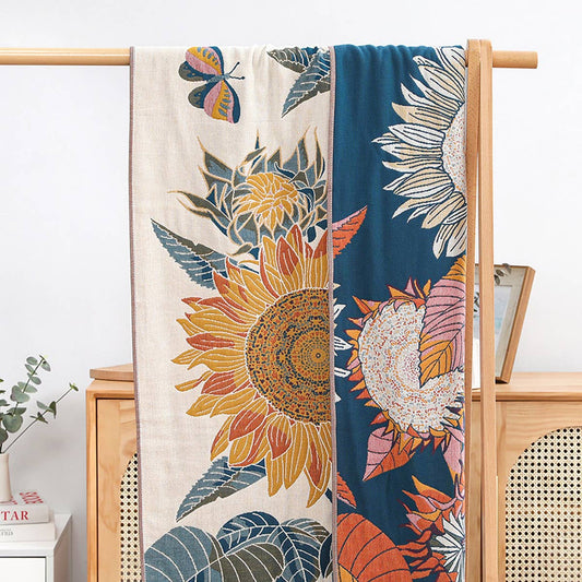 HOUSEHOLD QUICK-DRYING SUNFLOWER BATH TOWEL